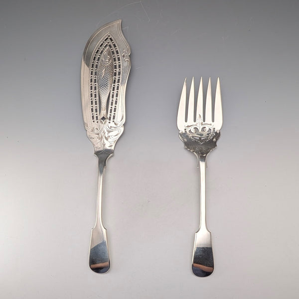 古董英國銀盤魚形餐具一對,約 1895 年,Mappin & Webb